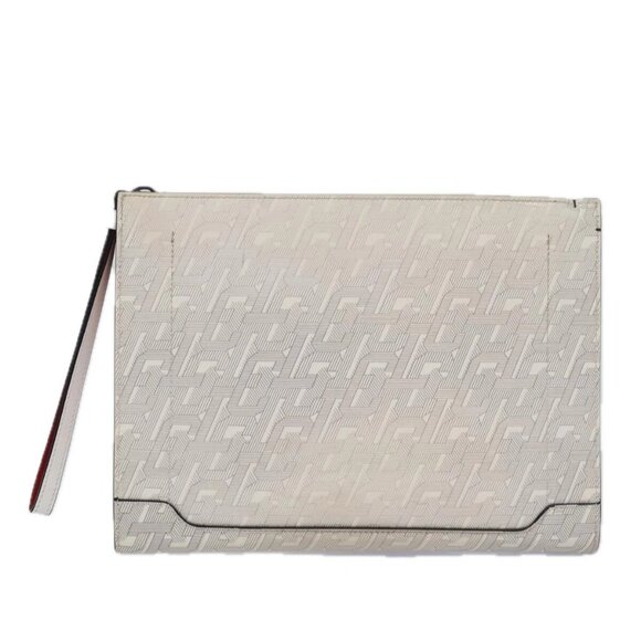 Christian Louboutin Clutch Bag Enamel White Auth - Picture 3 of 16